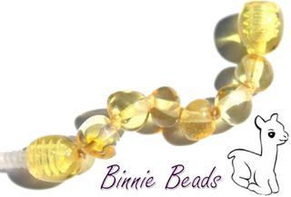 Baltic Amber Beads Extension 5cm - Lemon Coloured