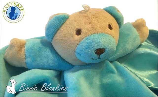 Binnie Blankie - Blue Baby Comforter with Rattle