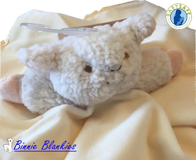 Binnie Blankie - Lucky Lamb Baby Comforter with Rattle