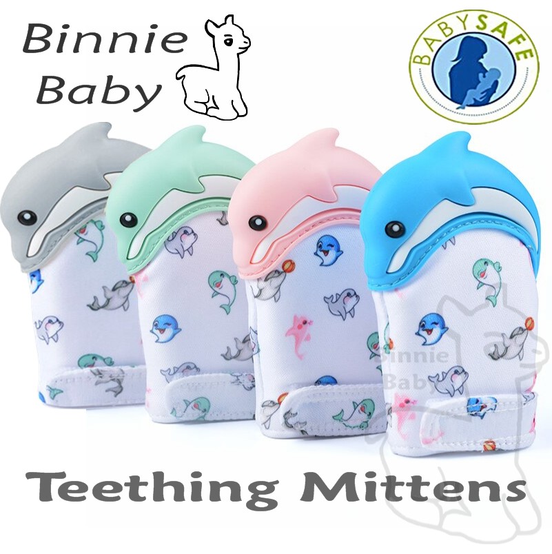 Binnie Baby Dolphin Teething Mittens