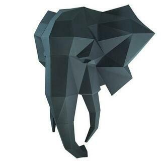 Elephant origami wall decor