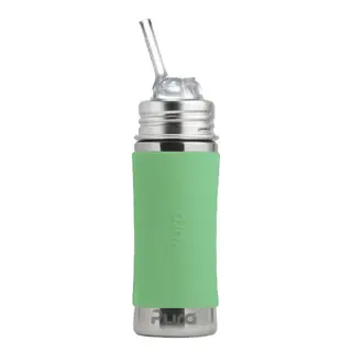 Pura kiki straw 325ml bottle - Moss sleeve