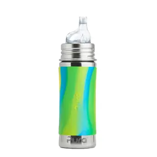 Pura Kiki 325ml Toddler Sippy Bottle - Aqua Swirl