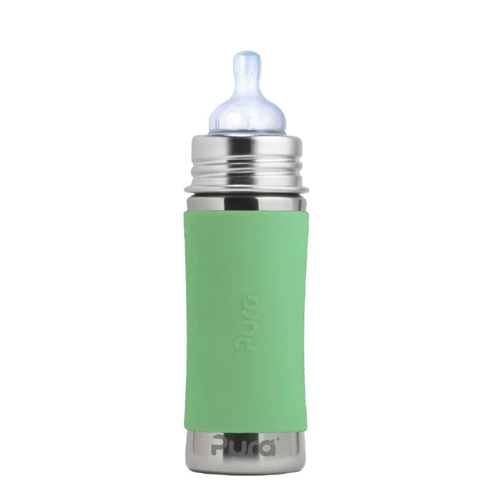 Pura Kiki 260ml Insulated Stainless Steel bottle - Moss sleeve