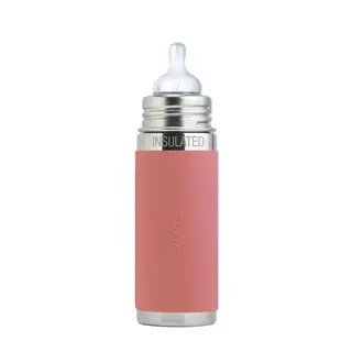 Pura Kiki 260ml Insulated Stainless Steel bottle - Rose sleeve