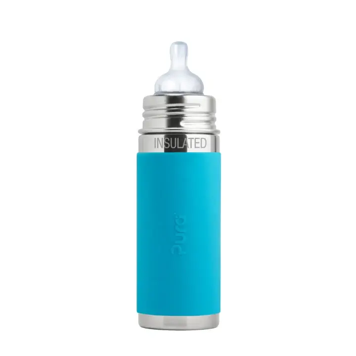 Pura Kiki 260ml Insulated bottle - Aqua sleeve