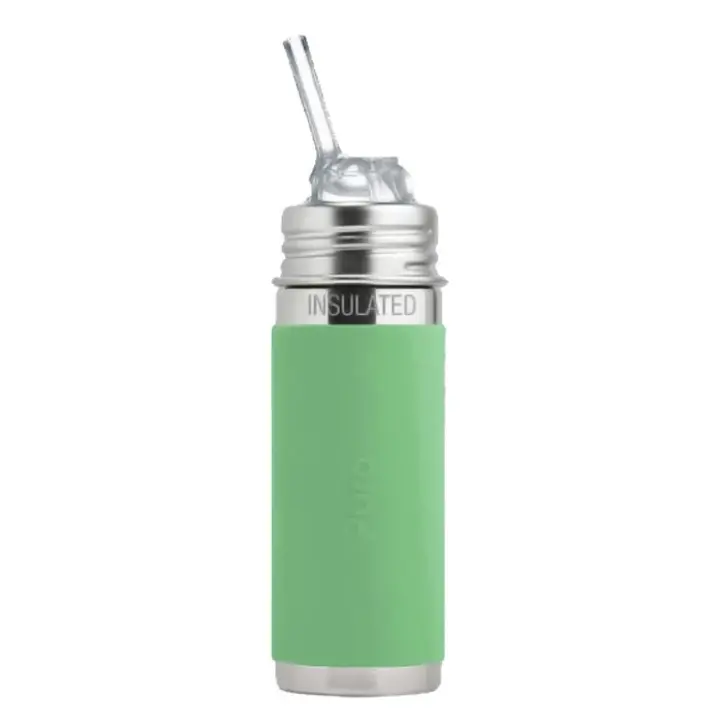 Pura Kiki 260ml insulated straw bottle - Moss