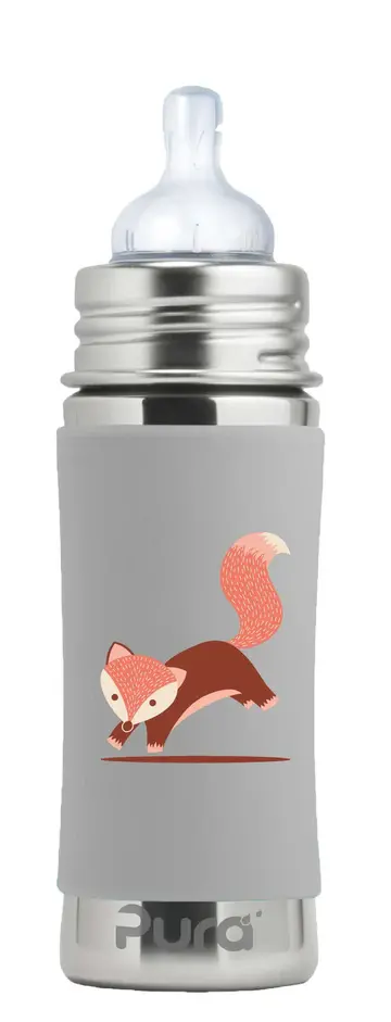 Pura Kiki 325ml Infant Bottle - Fox sleeve