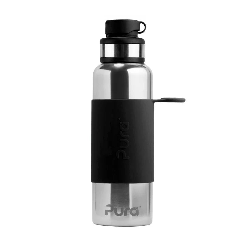 Pura Sport 850ml Stainless Bottle - Black