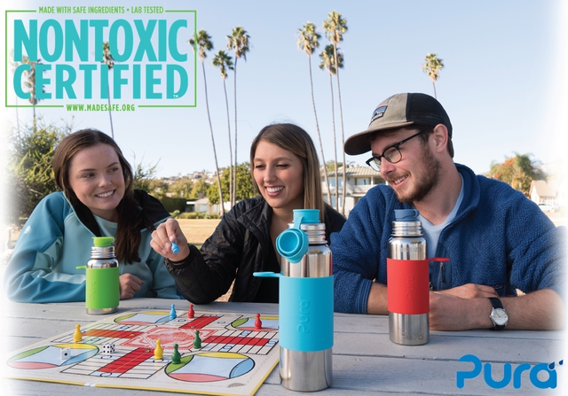 Pura Sport™ 650ml Vacuum Insulated Bottle with Sleeve