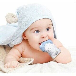 Teething Mittens - Blue